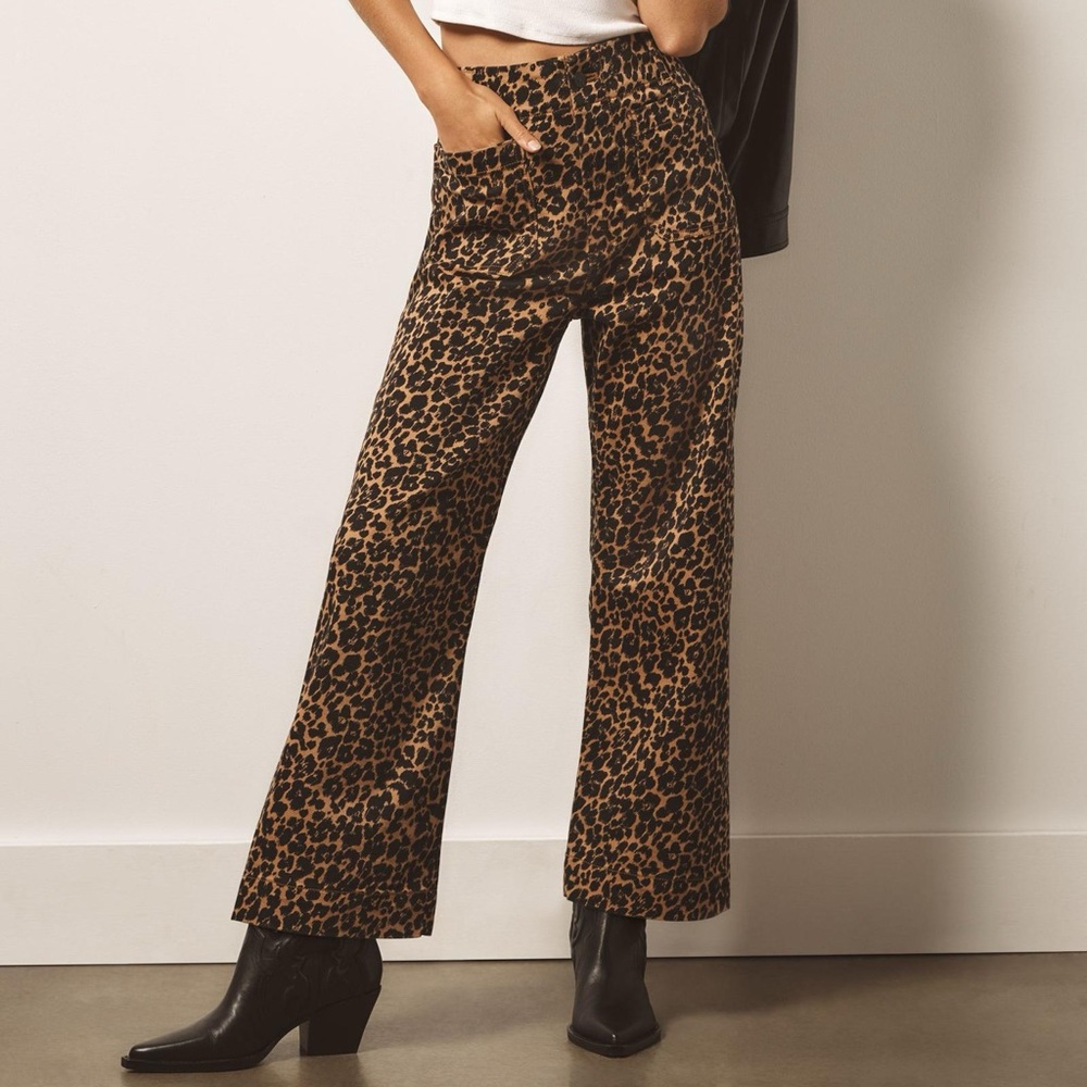 Maeve Collette Cropped Wide Leg Jean Anthropologie size 30 new with tags!